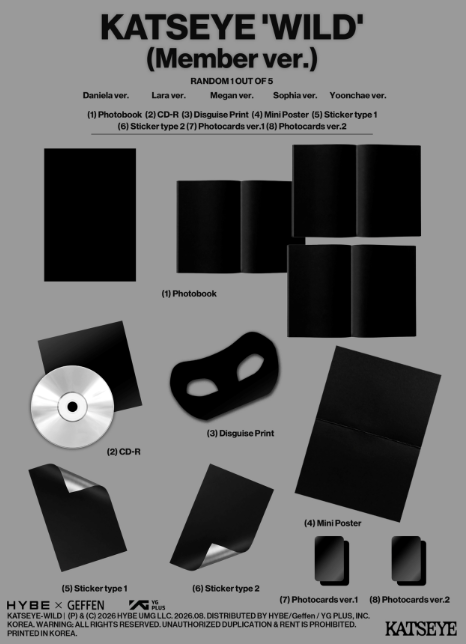 [PRE-ORDER] KATSEYE - WILD [Member Ver.]