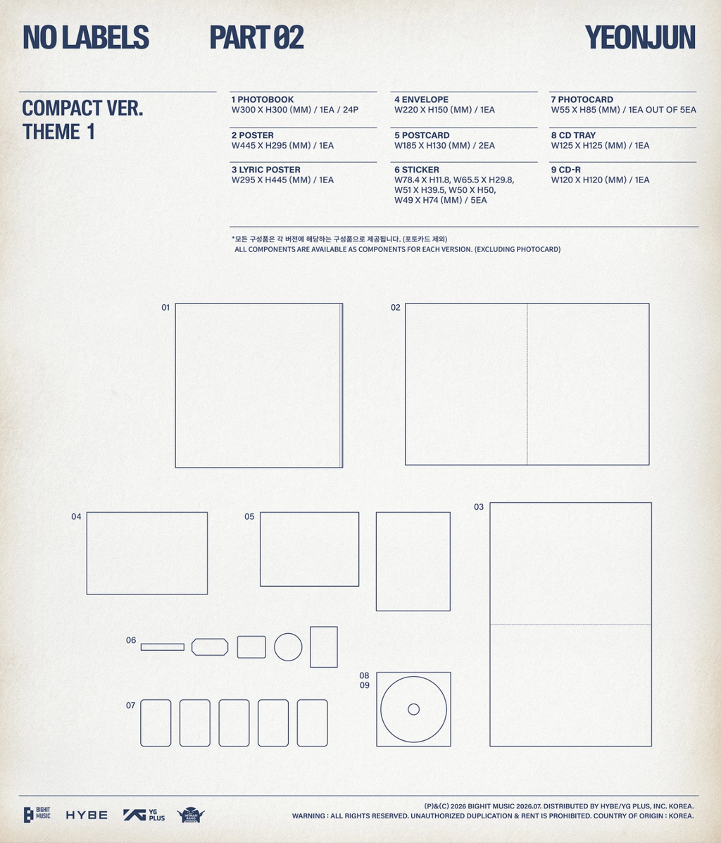 [PRE-ORDER] YEONJUN - NO LABELS: PART 02 [Compact Ver.]