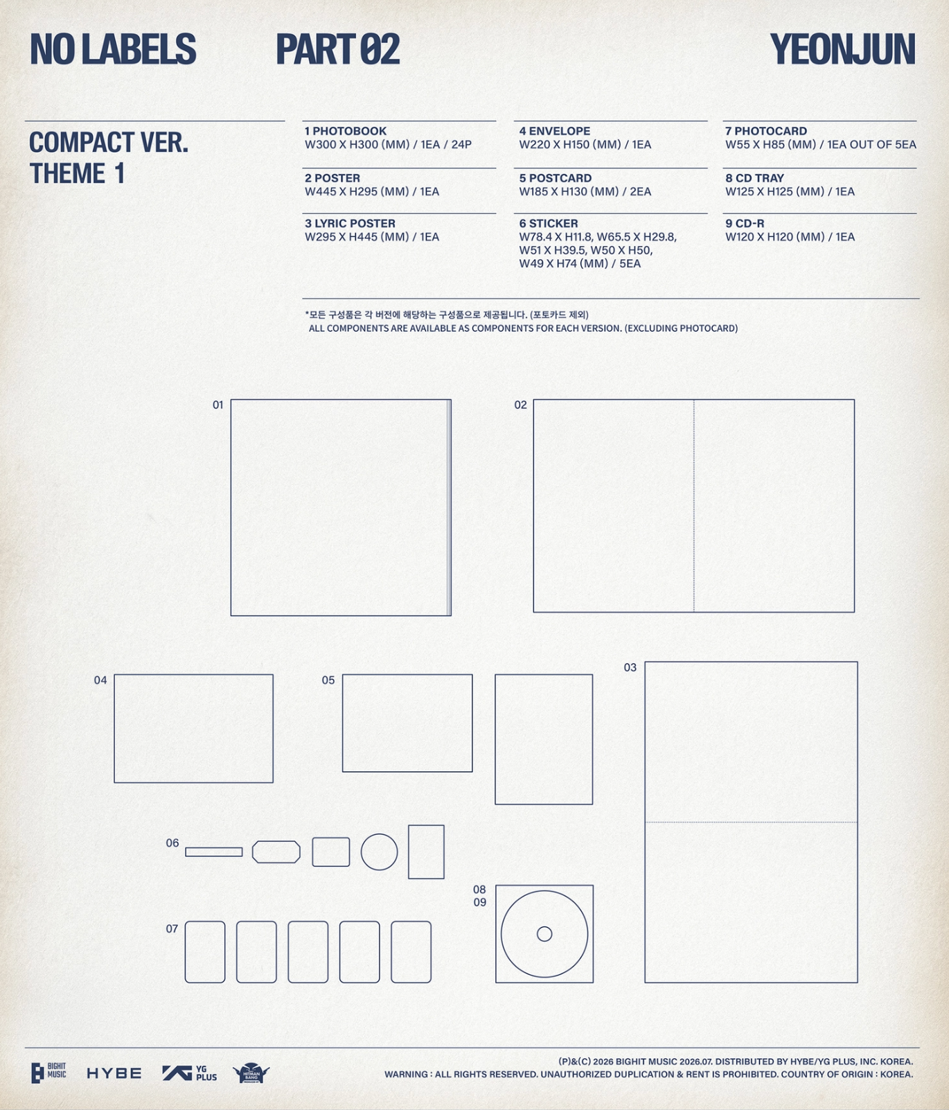 [PRE-ORDER] YEONJUN - NO LABELS: PART 02 [Compact Ver.]