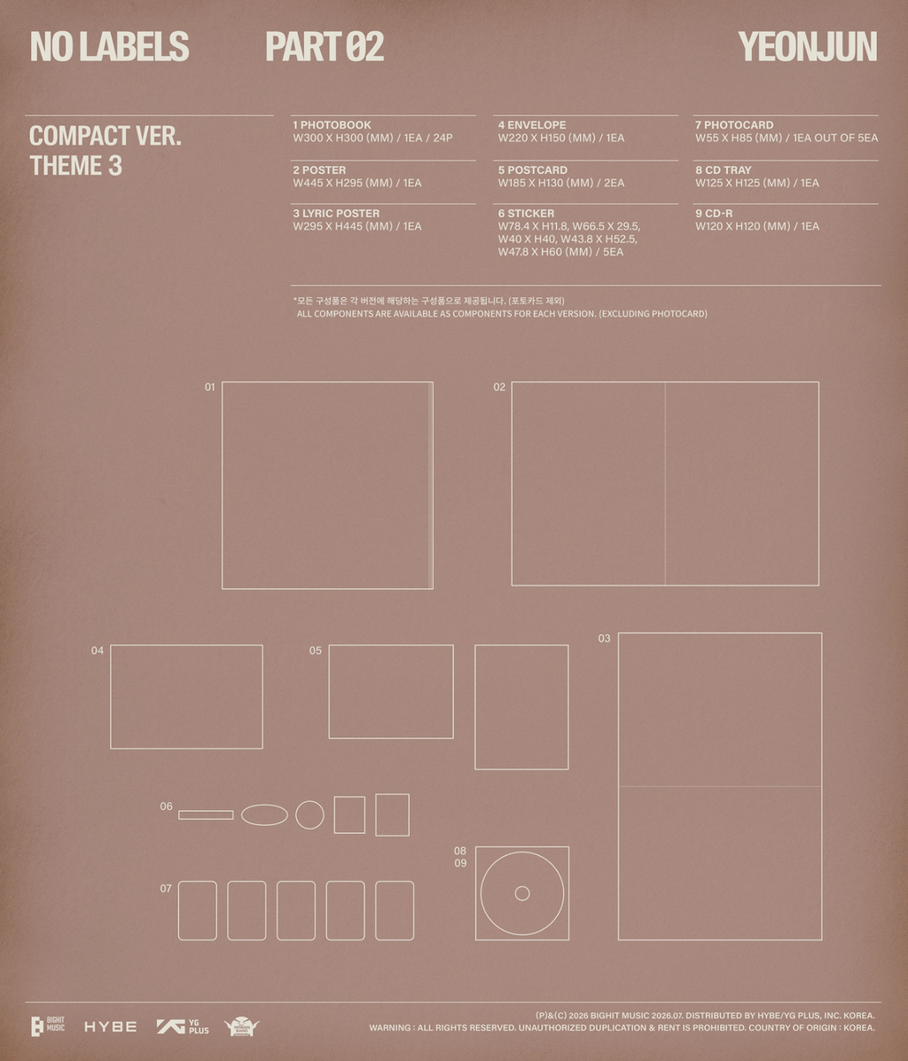 [PRE-ORDER] YEONJUN - NO LABELS: PART 02 [Compact Ver.]