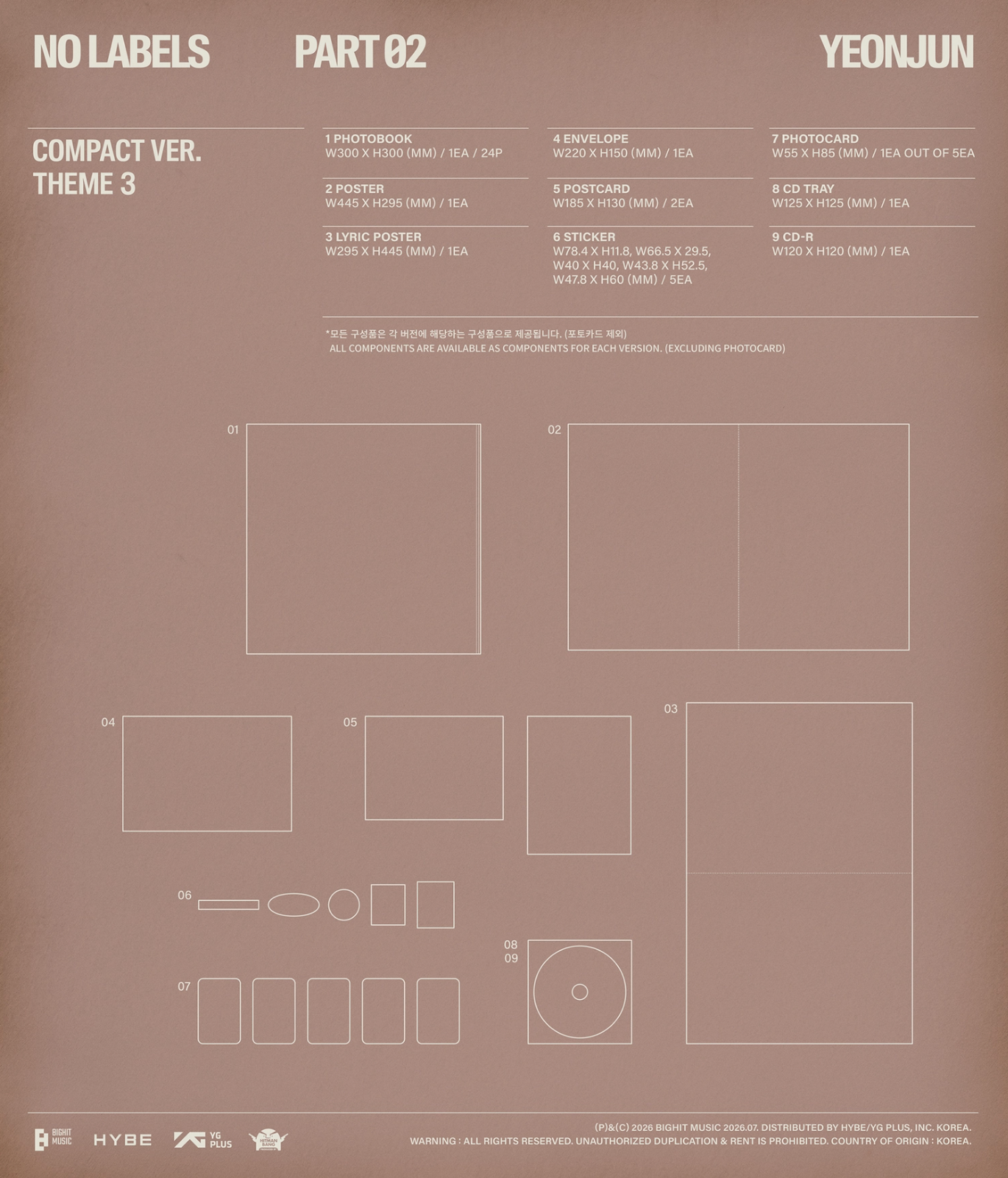 [PRE-ORDER] YEONJUN - NO LABELS: PART 02 [Compact Ver.]