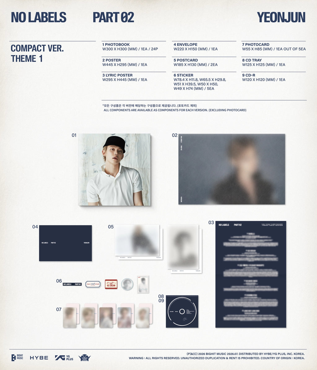 [PRE-ORDER] YEONJUN - NO LABELS: PART 02 [Compact Ver.]