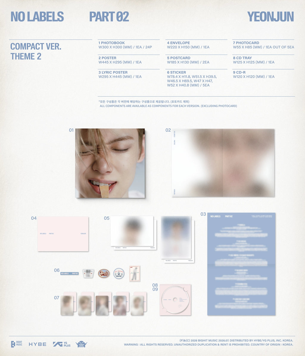 [PRE-ORDER] YEONJUN - NO LABELS: PART 02 [Compact Ver.]