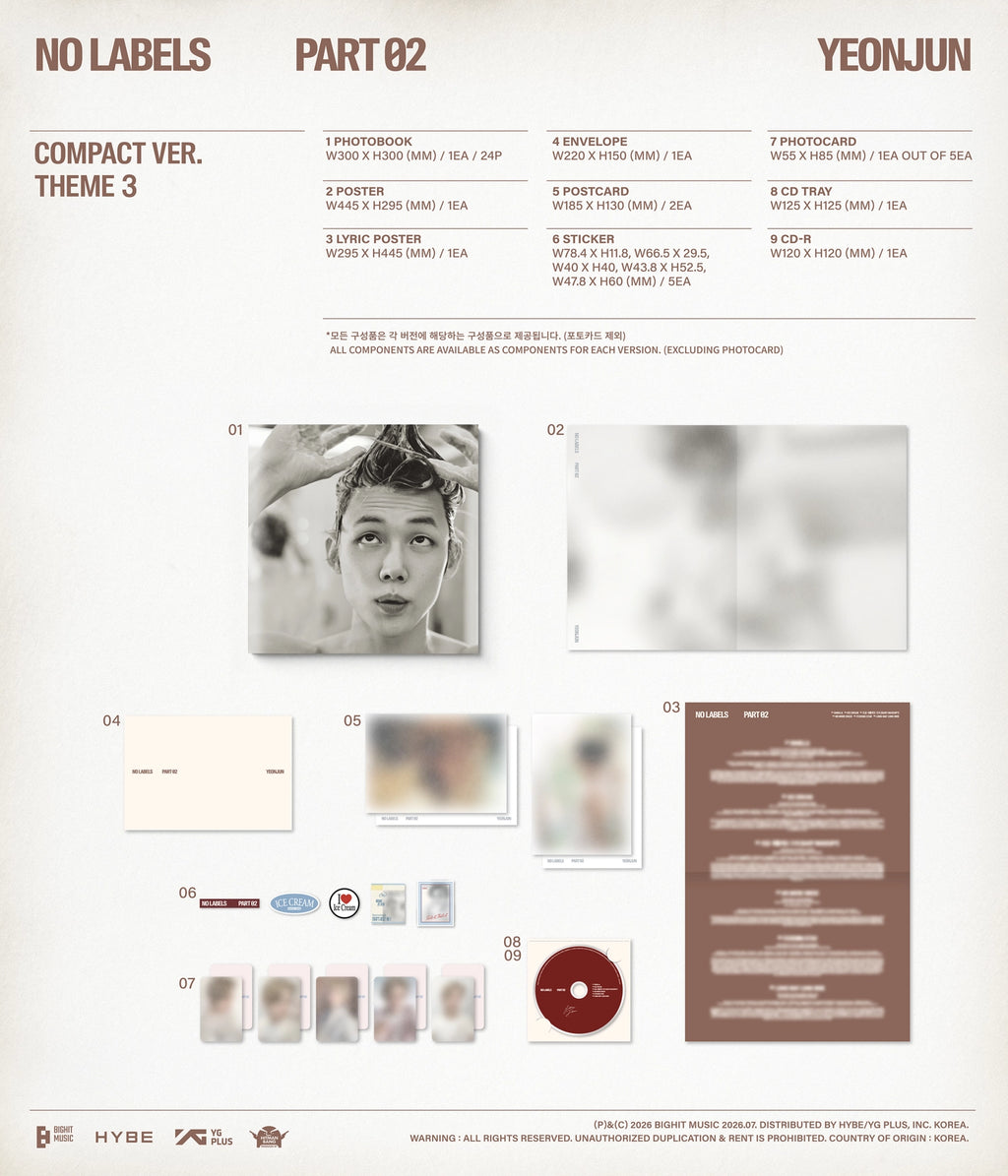[PRE-ORDER] YEONJUN - NO LABELS: PART 02 [Compact Ver.]