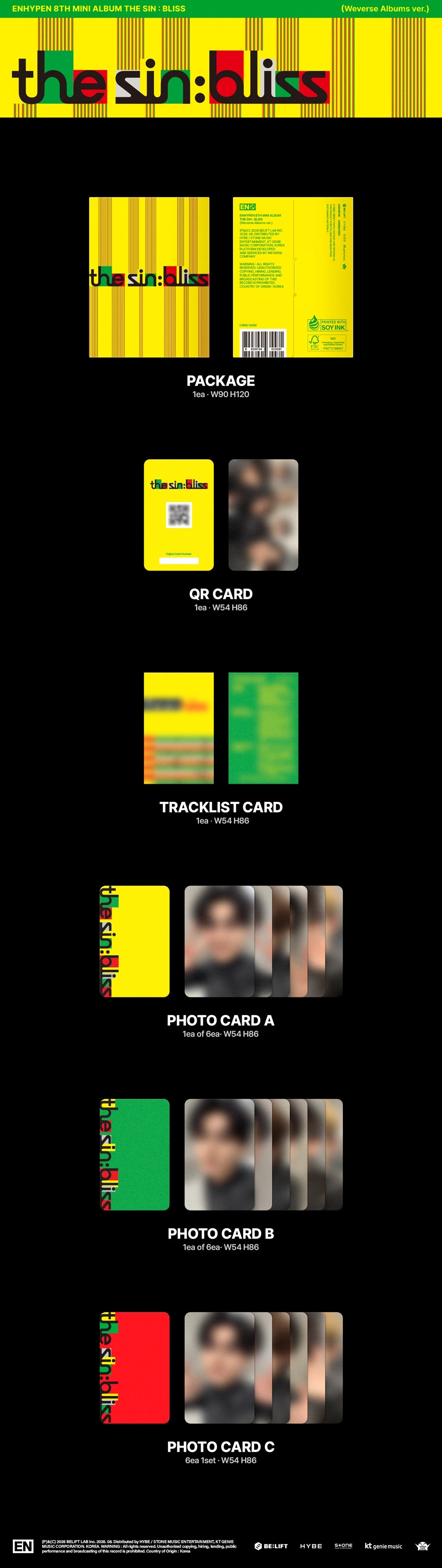 [PRE-ORDER] ENHYPEN - THE SIN : BLISS [Weverse Albums Ver.]