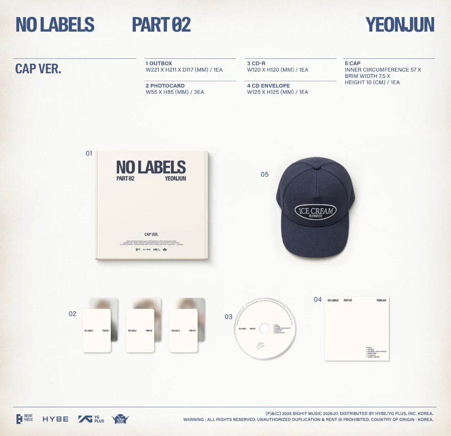 [PRE-ORDER] YEONJUN - NO LABELS: PART 02 [Cap Ver.]