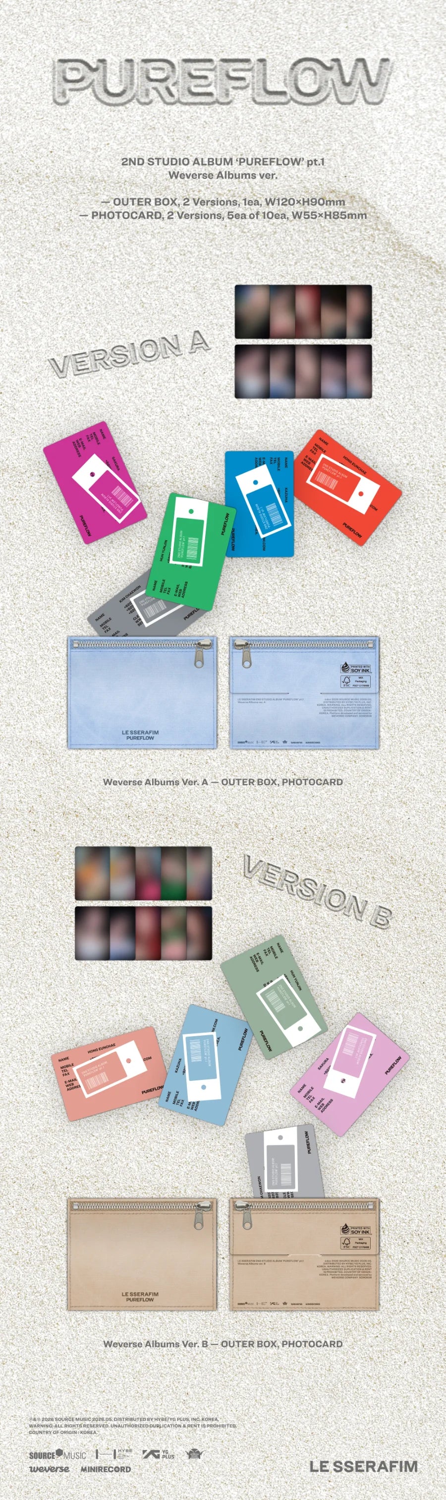 [PRE-ORDER] LE SSERAFIM - PUREFLOW pt.1 [Weverse Albums Ver.]