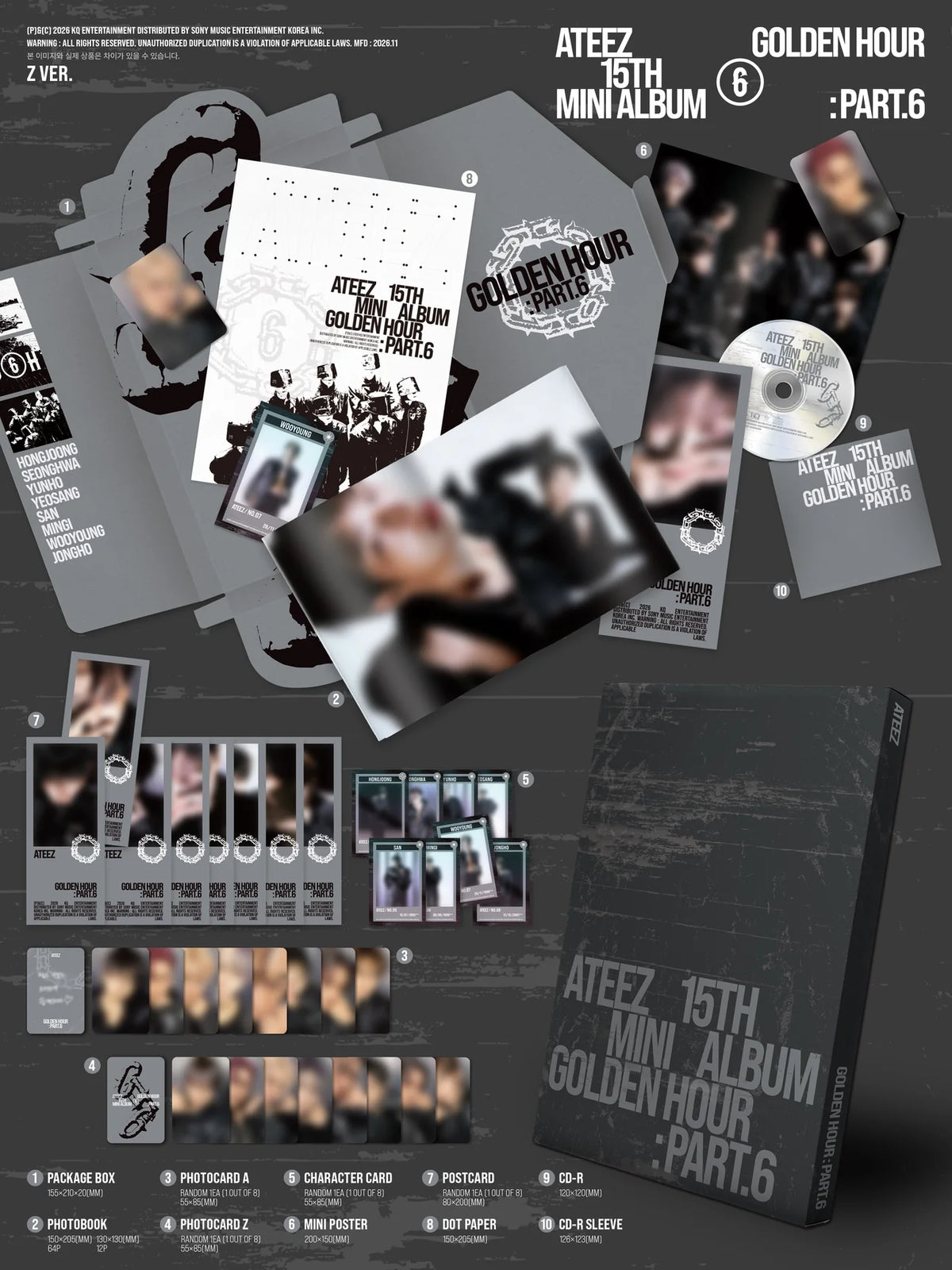 [PRE-ORDER] ATEEZ - GODLEN HOUR : Part.6 + Apple Music POB