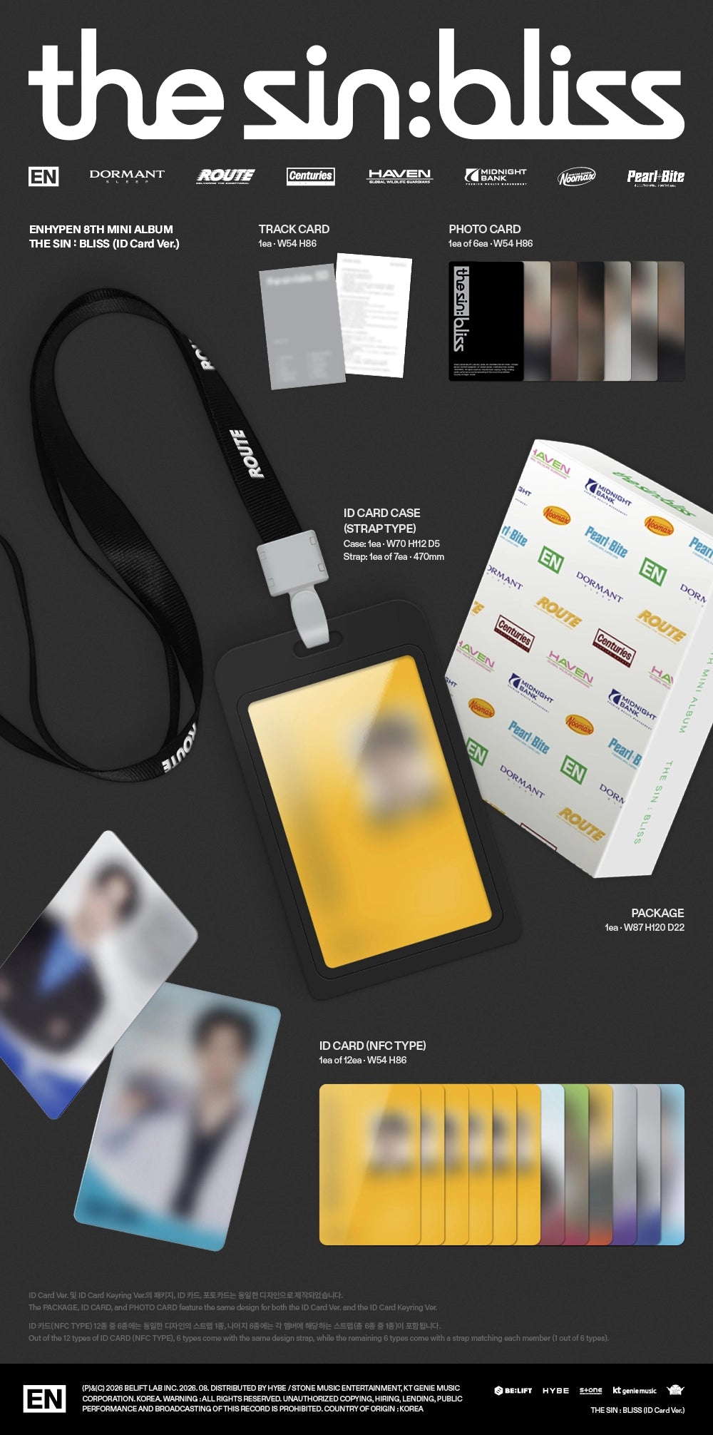 [PRE-ORDER] ENHYPEN - THE SIN : BLISS [ID Card Ver.]