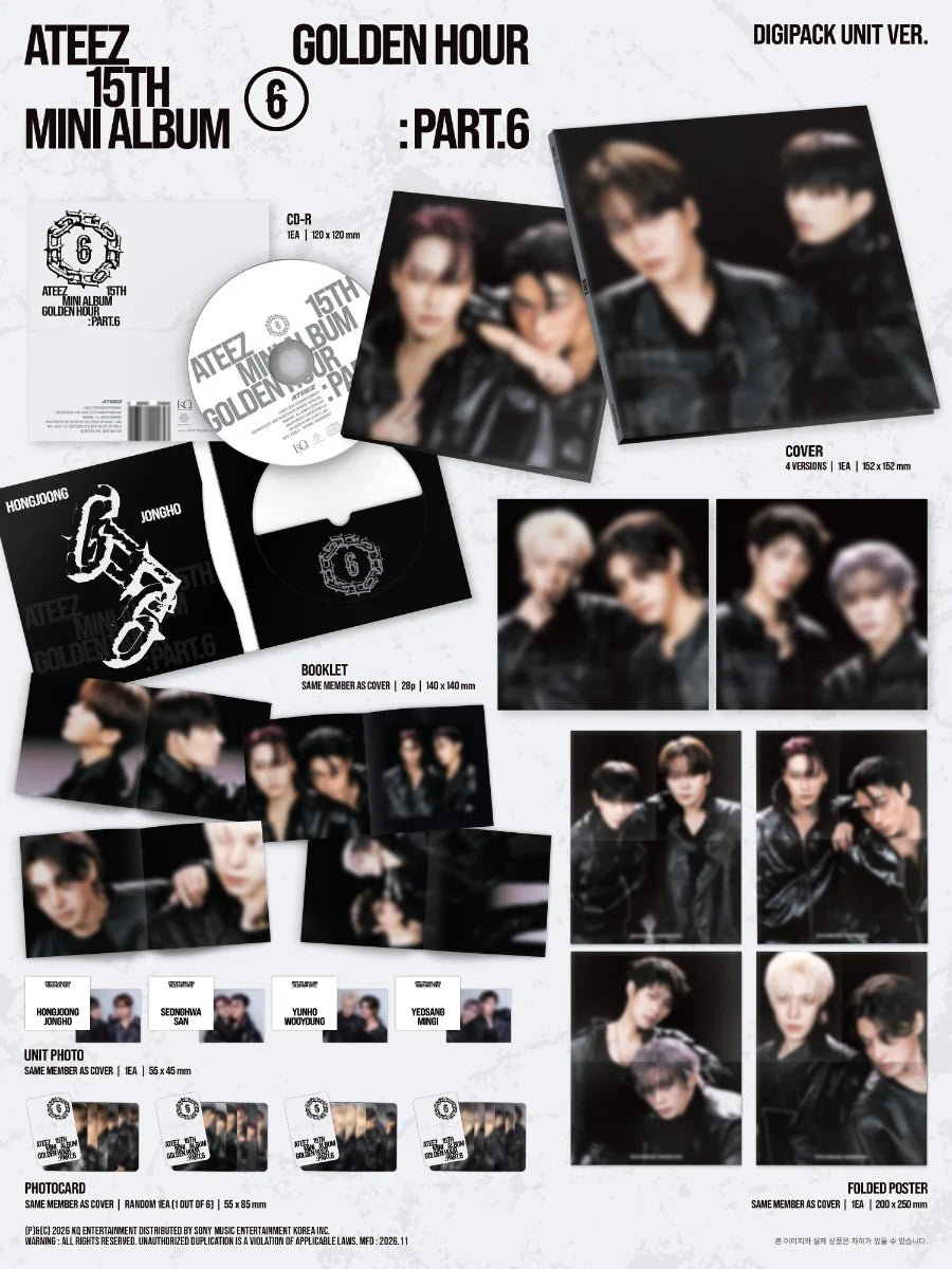 [PRE-ORDER] ATEEZ - GODLEN HOUR : Part.6 [Unit Digipack] + Soundwave POB